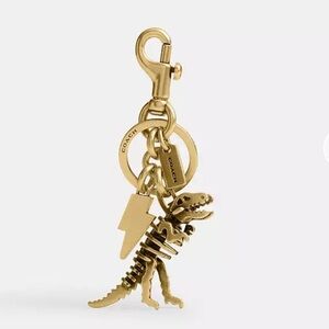 Coach Small Rexy Skeleton Bag Charm in colour brass